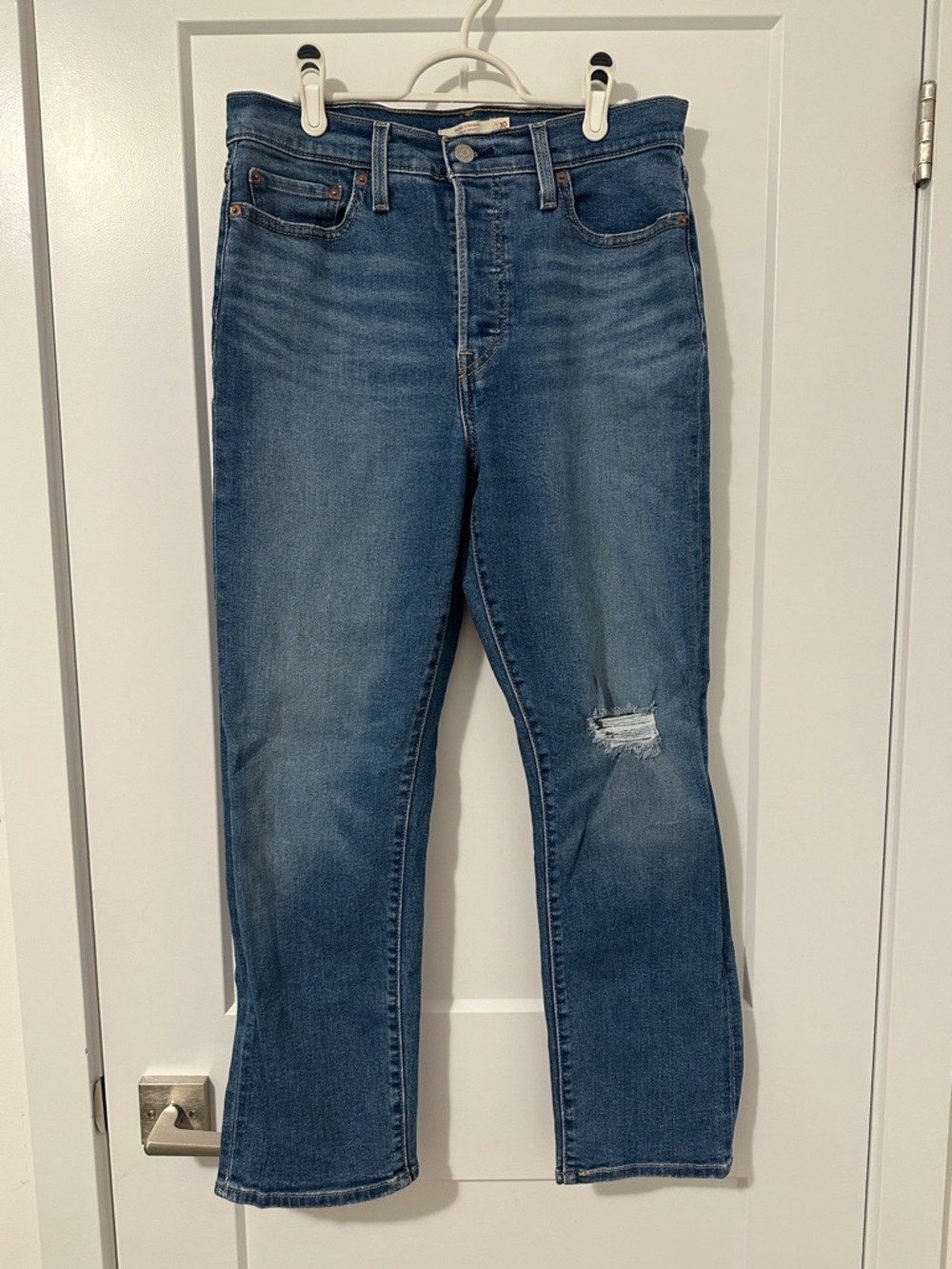 Levi’s Wedgie Straight Blue Denim Jeans Size 30 Waist Women’s